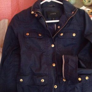 J. Crew Wax Canvas Field Jacket, Pre owned, Navy XXS